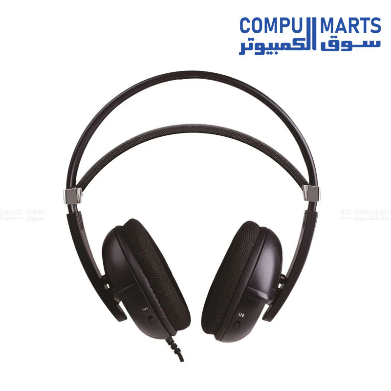 Casti Somic P-6 Headphone Gaming Black On-Ear Light Back 1 x jack 3.5mm - Image 2