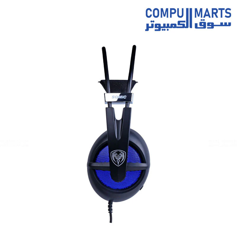 Casti Somic P-6 Headphone Gaming Black On-Ear Light Back 1 x jack 3.5mm - Image 3