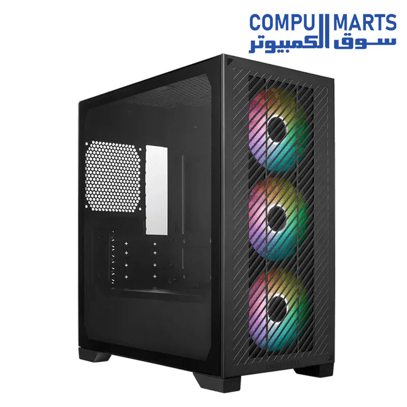 Cooler Master Elite 301 Lite Micro-ATX High Airflow PC Case, 365mm GPU Max, 280mm AIO Max, Type C, Tempered Glass, 120mm PWM Fan, Intakes Grill, Breathable PSU Shroud - Image 2