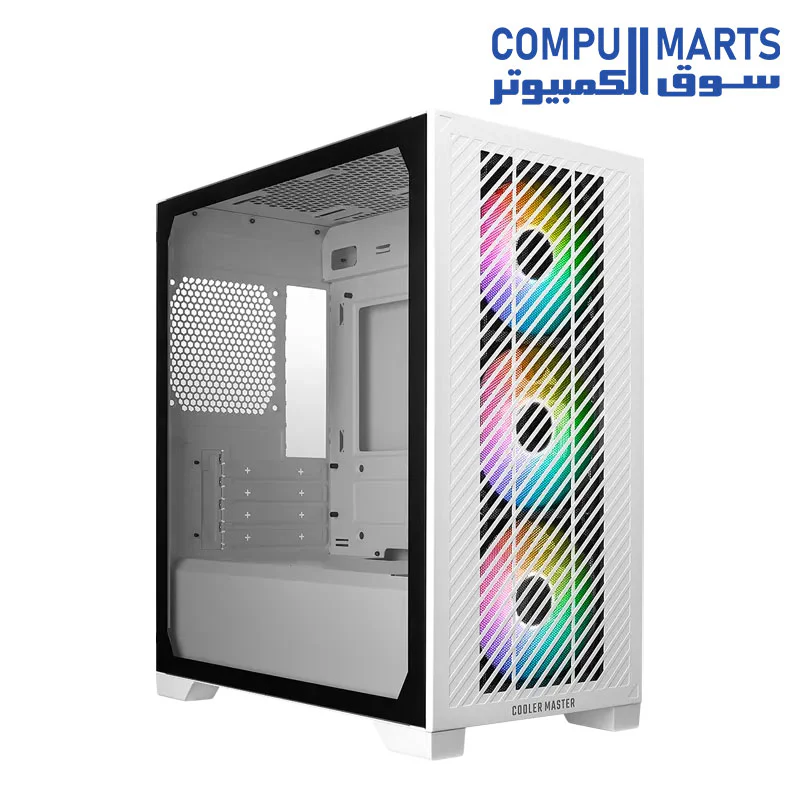 Cooler Master Elite 301 Lite Micro-ATX High Airflow PC Case, 365mm GPU Max, 280mm AIO Max, Type C, Tempered Glass, 120mm PWM Fan, Intakes Grill, Breathable PSU Shroud - Image 3