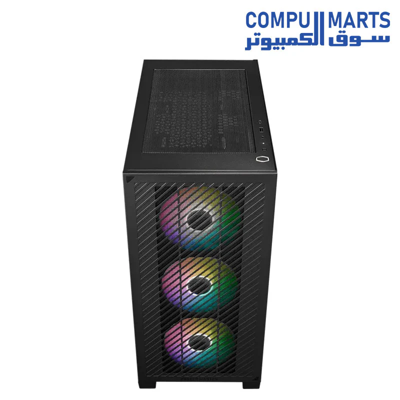 Cooler Master Elite 301 Lite Micro-ATX High Airflow PC Case, 365mm GPU Max, 280mm AIO Max, Type C, Tempered Glass, 120mm PWM Fan, Intakes Grill, Breathable PSU Shroud - Image 6