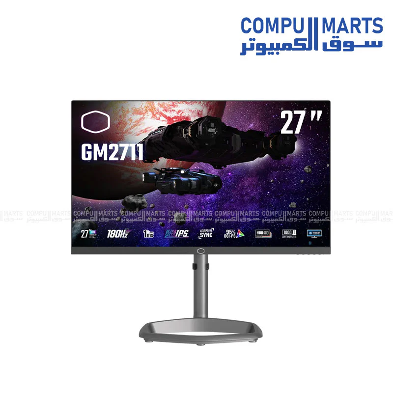 Cooler Master GM27 11 27” QHD Gaming Monitor – 180Hz, 1ms, IPS Panel, 98% sRGB - Image 4
