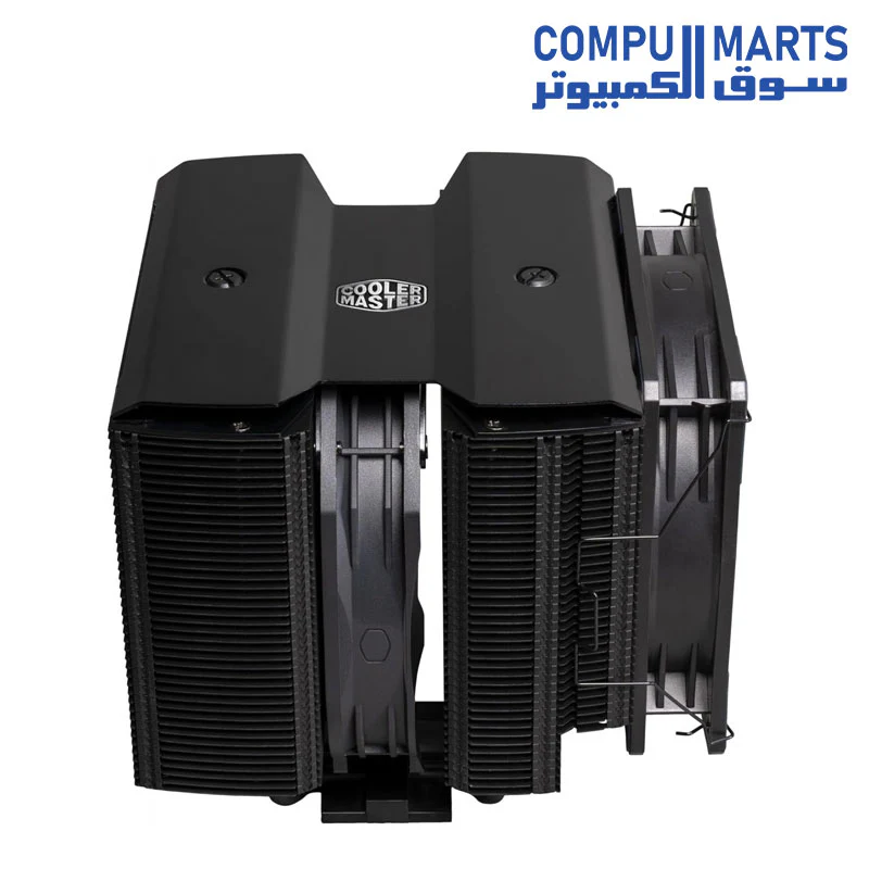 Cooler Master Master Air MA824 Stealth Dual Tower CPU Air Cooler, 8 Heat Pipes, Dual Mobius 120|130mmFans, Nickel-Plated Copper Base, AMD Ryzen AM5/AM4, Intel LGA1700/1200 (MAM-D8PN-318PK-R1) - Image 3