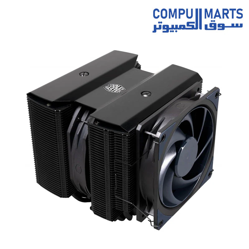 Cooler Master Master Air MA824 Stealth Dual Tower CPU Air Cooler, 8 Heat Pipes, Dual Mobius 120|130mmFans, Nickel-Plated Copper Base, AMD Ryzen AM5/AM4, Intel LGA1700/1200 (MAM-D8PN-318PK-R1) - Image 4