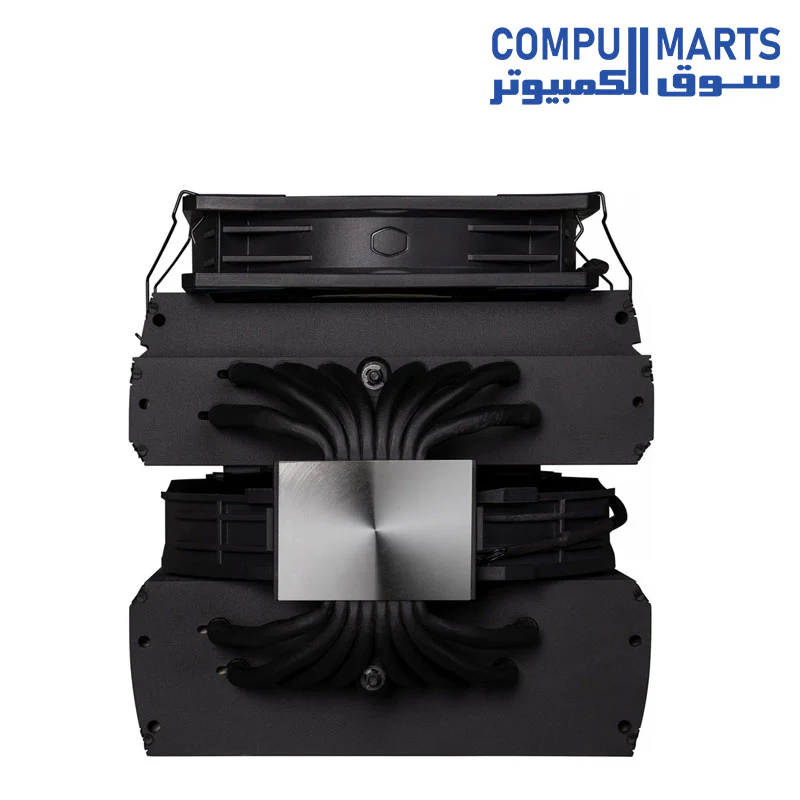 Cooler Master Master Air MA824 Stealth Dual Tower CPU Air Cooler, 8 Heat Pipes, Dual Mobius 120|130mmFans, Nickel-Plated Copper Base, AMD Ryzen AM5/AM4, Intel LGA1700/1200 (MAM-D8PN-318PK-R1) - Image 7