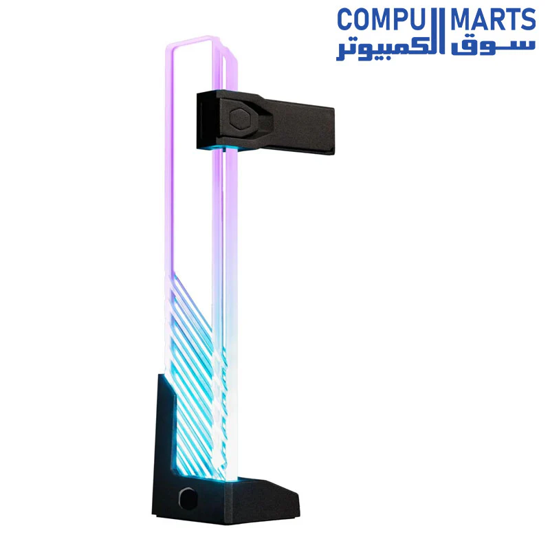 Cooler Master MasterAccessory ARGB GPU Support Bracket, Edge-Lit ARGB Tempered Glass, Universal GPU Bracket, Multiple Orientations (MCA-U000R-GSBTG-00) - Image 4