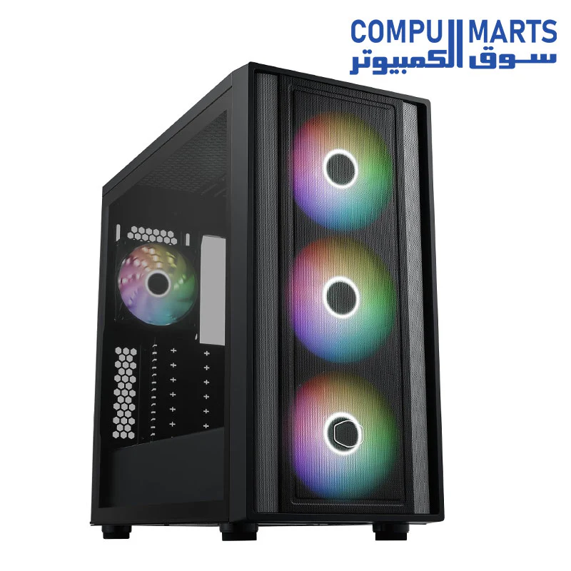 COOLER MASTER MASTERBOX 600 ATX ARGB Mid Tower Tempered Glass Gaming Case2xUSB Type C & Back Connector Motherboard Support - Image 2