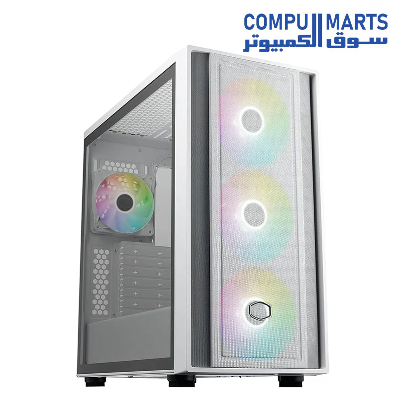 COOLER MASTER MASTERBOX 600 ATX ARGB Mid Tower Tempered Glass Gaming Case2xUSB Type C & Back Connector Motherboard Support - Image 3