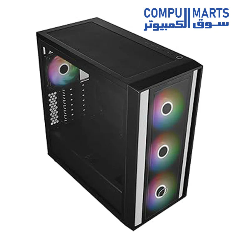 COOLER MASTER MASTERBOX 600 ATX ARGB Mid Tower Tempered Glass Gaming Case2xUSB Type C & Back Connector Motherboard Support - Image 4