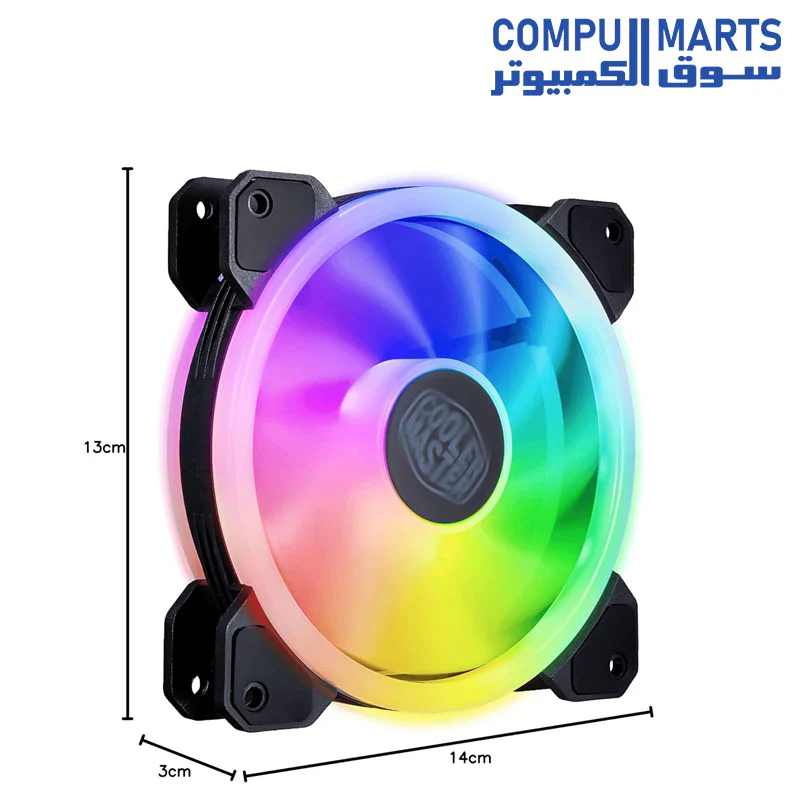 Cooler Master MF120 S3, Triple Loop ARGB Lighting, Air Balance Fan Design - Image 3