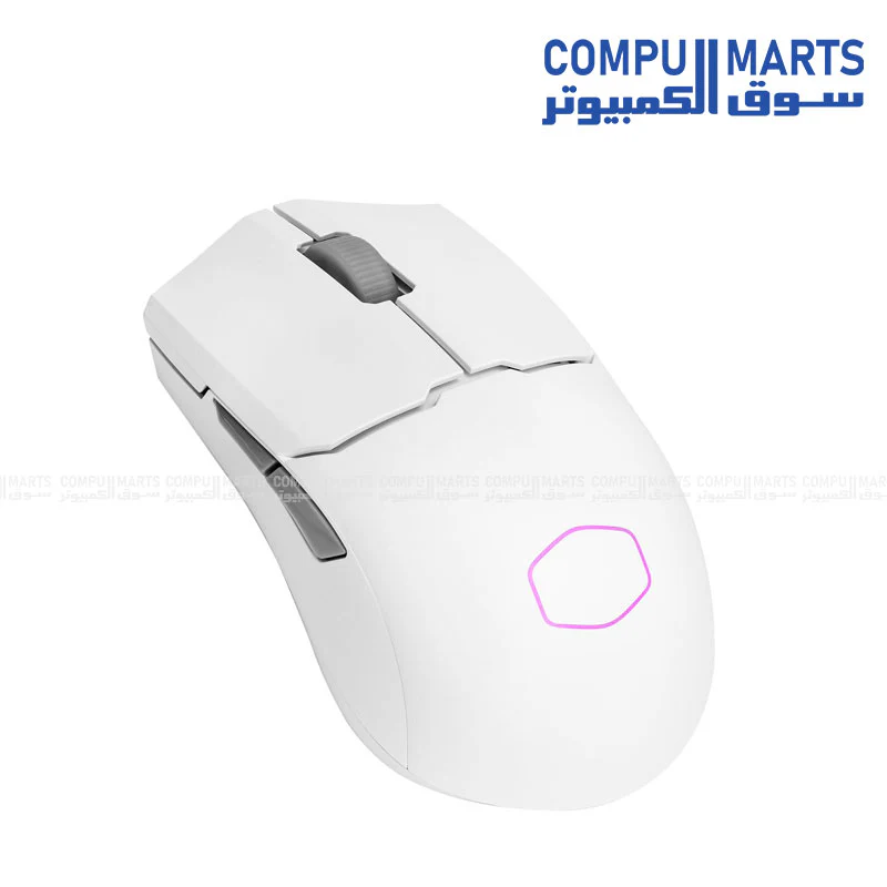 Cooler Master MM712 Hybrid Wireless Gaming Mouse – White Matte, 19000 DPI - Image 2