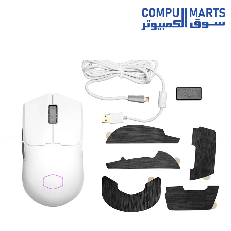 Cooler Master MM712 Hybrid Wireless Gaming Mouse – White Matte, 19000 DPI - Image 3
