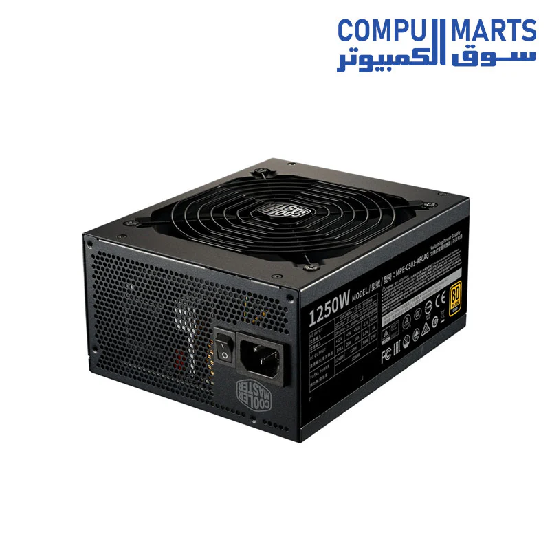 Cooler Master MWE Gold 1250 V2 Fully Modular, 1250W, 80+ Gold Efficiency, Quiet 140mm FDB Fan - Image 3