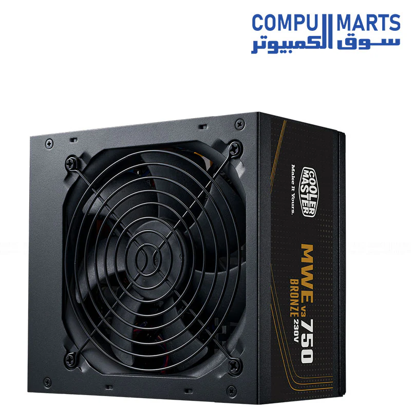 Cooler Master QUBE 500 Flatpack Mid Tower Case Black + PSU Bronze 750W V3 ATX PSU, 365mm GPU, USB-C, ATX/E-ATX Support - Image 2