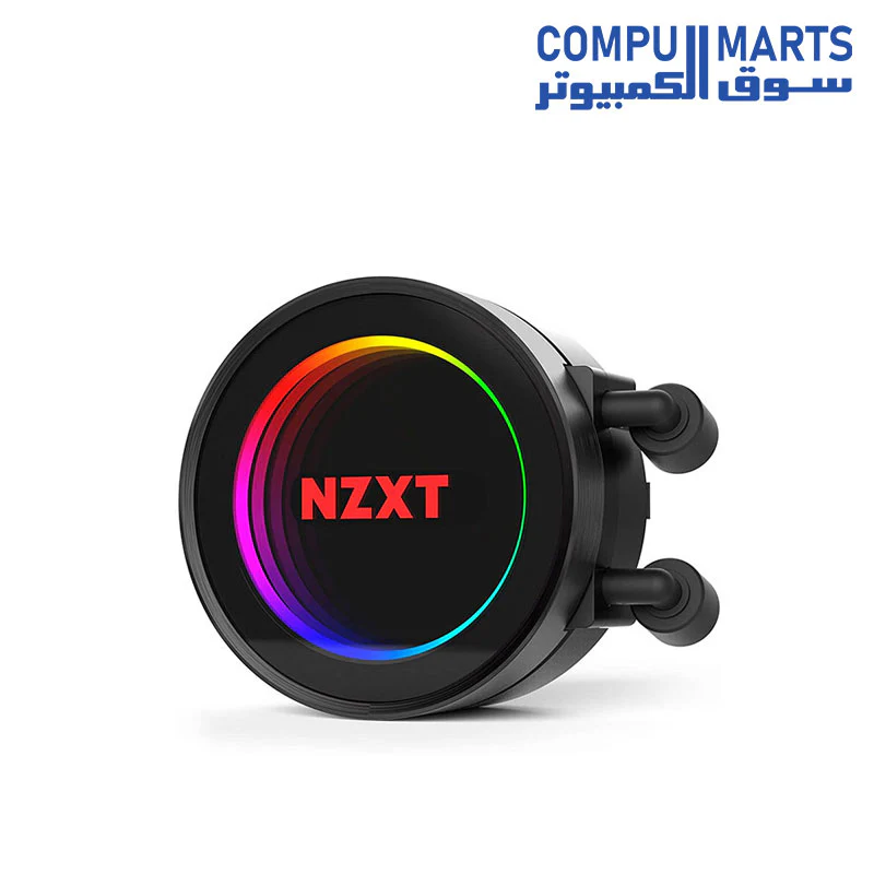 Cooler NZXT Kraken X63 RGB 280mm - RL-KRX63-R1 - AIO RGB CPU Liquid - Rotating Infinity Mirror Design - Improved Pump - Powered By CAM V4 - NZXT RGB LIQUID COOLING FANS - Aer RGB V2 140mm Radiator Fans (2 Included) - Image 3