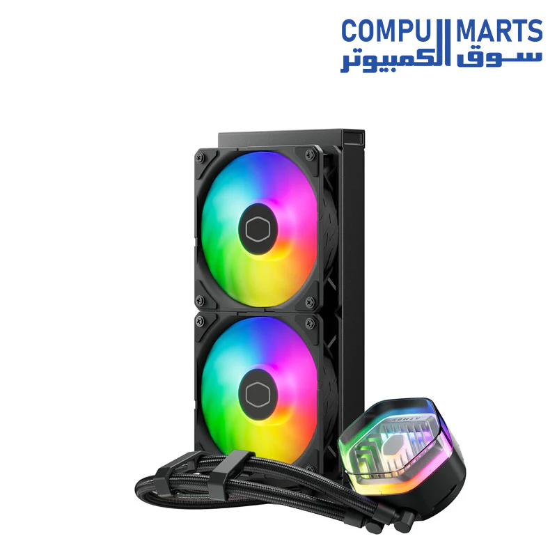 CoolerMaster MasterLiquid 240 Atmos ARGB 240mm Liquid Cooler - Image 2