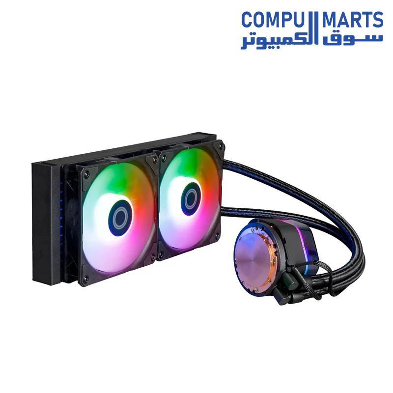 CoolerMaster MasterLiquid 240 Atmos ARGB 240mm Liquid Cooler - Image 3