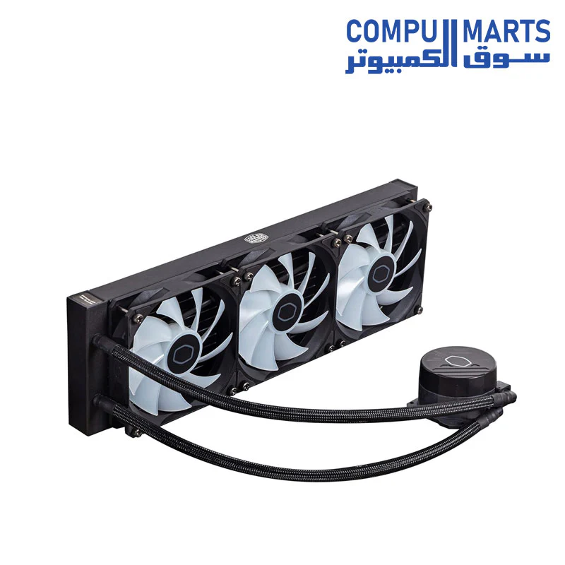 CoolerMaster MasterLiquid 360L Core White / Black 360mm Close-Loop AIO Liquid Cooler, ARGB Sync, Gen S Coldplate Pump, 120mm PWM - Image 7