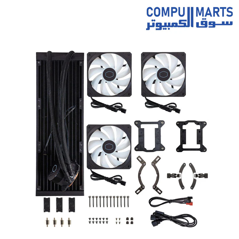 CoolerMaster MasterLiquid 360L Core White / Black 360mm Close-Loop AIO Liquid Cooler, ARGB Sync, Gen S Coldplate Pump, 120mm PWM - Image 8