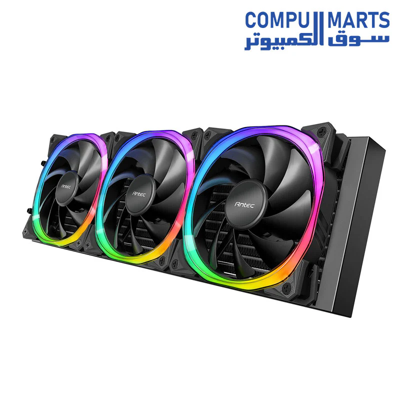 Antec Vortex 360 LUM Liquid Cooler – 360mm ARGB AIO CPU Cooler – Intel & AMD Support - Image 3