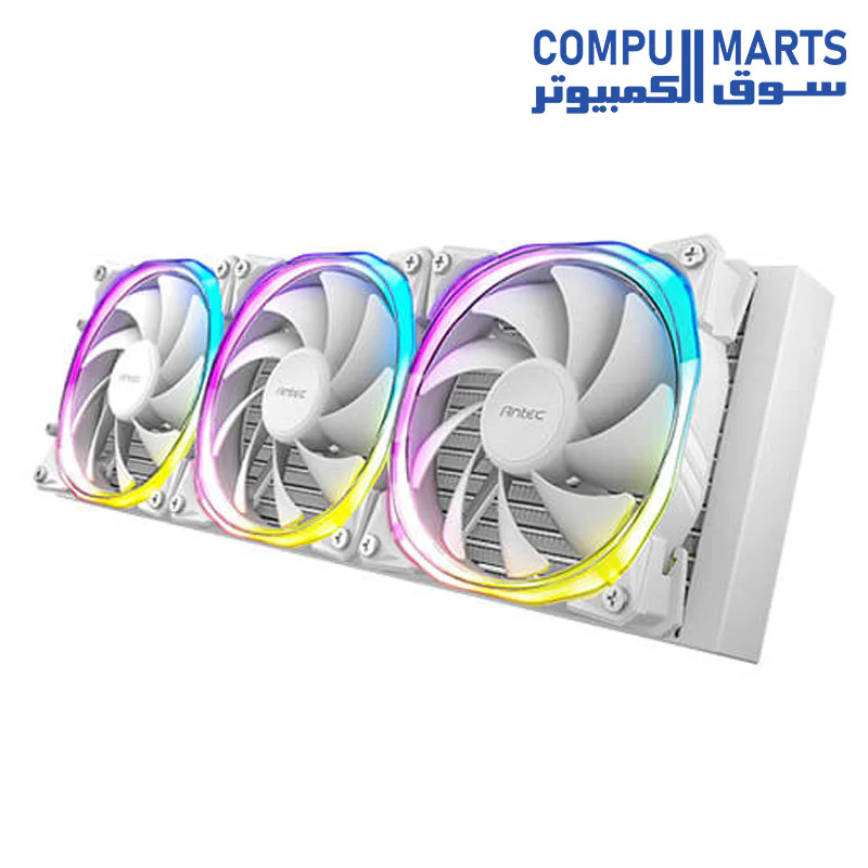 Antec Vortex 360 LUM Liquid Cooler – 360mm ARGB AIO CPU Cooler – Intel & AMD Support - Image 4