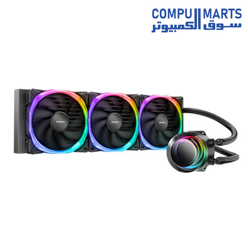 Antec Vortex 360 LUM Liquid Cooler – 360mm ARGB AIO CPU Cooler – Intel & AMD Support - Image 5