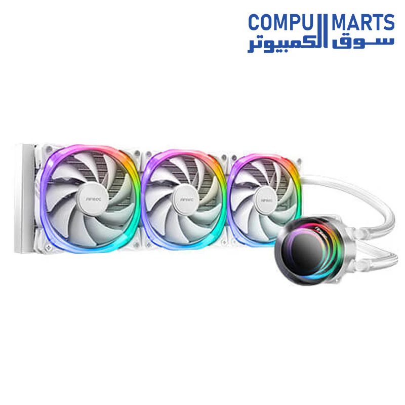 Antec Vortex 360 LUM Liquid Cooler – 360mm ARGB AIO CPU Cooler – Intel & AMD Support - Image 6
