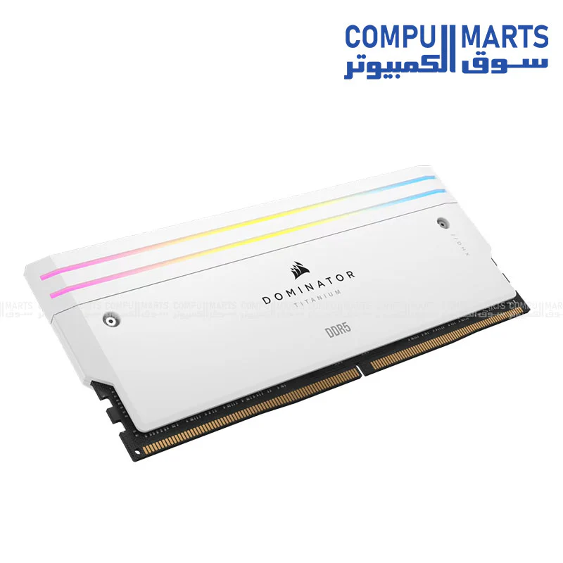 Corsair DOMINATOR Titanium RGB 64GB (2x32GB) DDR5 6400MHz CL32 White Intel XMP Gaming RAM - Image 4