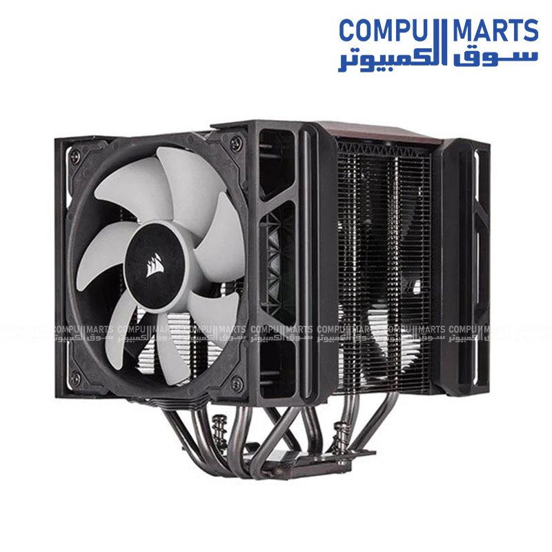 CORSAIR A500 CT-9010003-WW CPU Air Cooler – Dual 120mm Fans – 250W TDP – Magnetic Levitation – Intel &amp; AMD – Black - Image 4