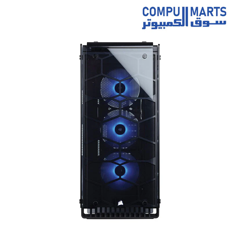 Corsair Crystal 570X RGB Mid-Tower Case, 3 RGB Fans, Tempered Glass - Black - Image 3