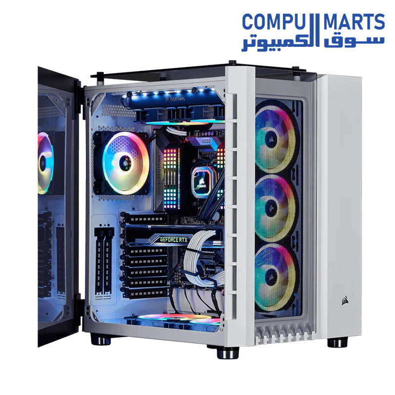 Corsair Crystal Series 680X RGB ATX High Airflow Tempered Glass Smart Case - Image 4