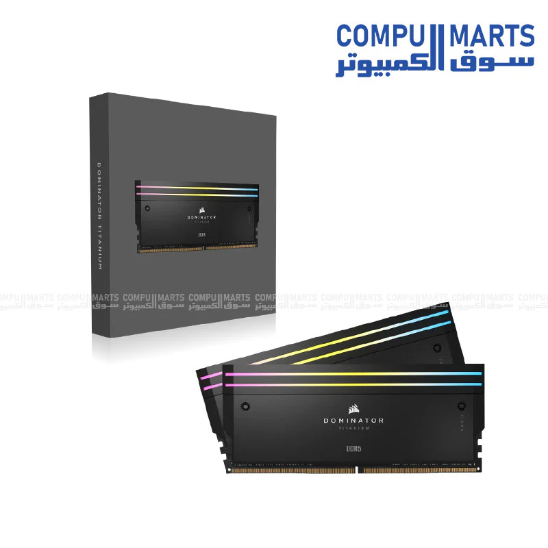 Corsair Dominator Titanium RGB 96GB (2x48GB) DDR5 7000MT/s CL40 Intel XMP Black - Image 3
