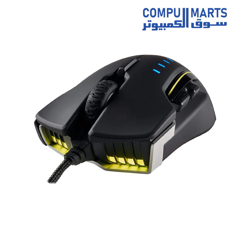 CORSAIR Glaive - RGB Gaming Mouse - Comfortable & Ergonomic - Interchangeable Grips - 16,000 DPI Optical Sensor - Aluminum - Image 4