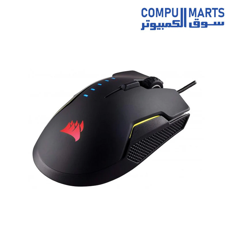 CORSAIR Glaive - RGB Gaming Mouse - Comfortable & Ergonomic - Interchangeable Grips - 16,000 DPI Optical Sensor - Aluminum - Image 5
