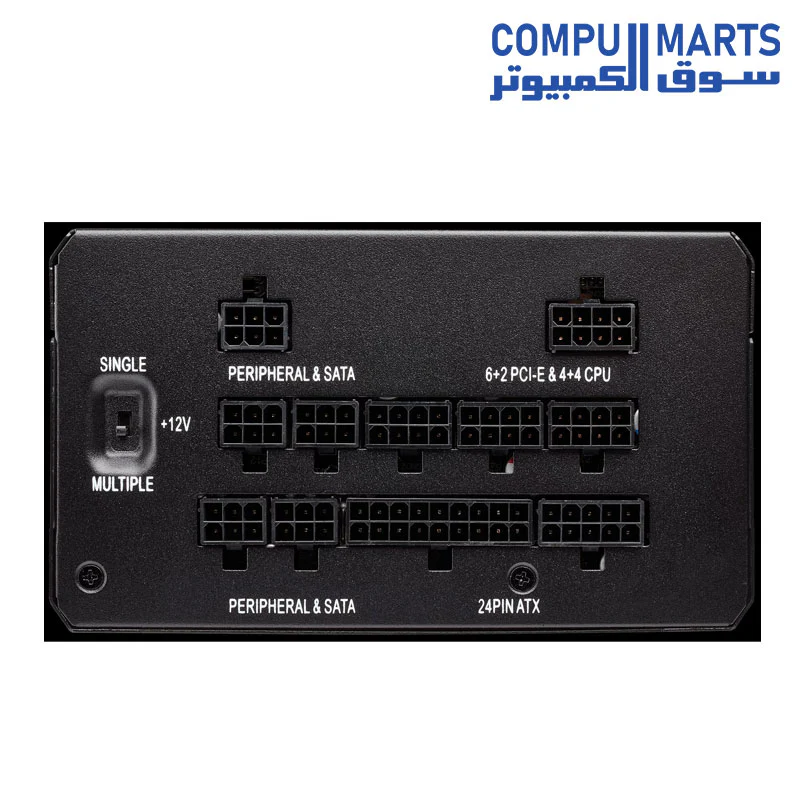 Corsair HX Series HX750 750 W 80 Plus Platinum Full Modular 1 x 135 mm Fan ATX Power Supply Unit - Black - Image 2
