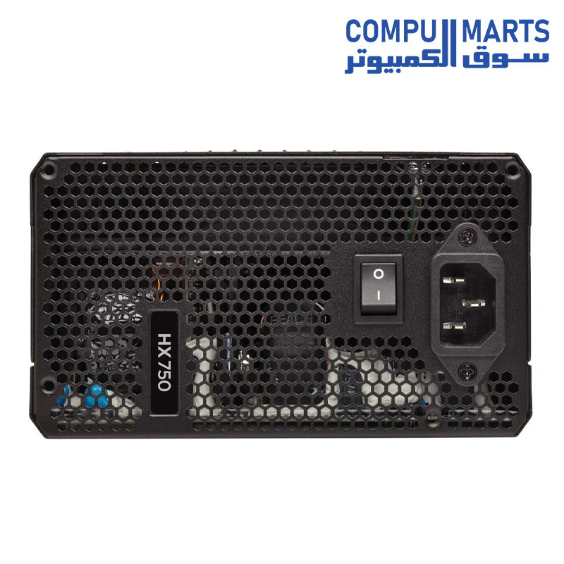 Corsair HX Series HX750 750 W 80 Plus Platinum Full Modular 1 x 135 mm Fan ATX Power Supply Unit - Black - Image 3