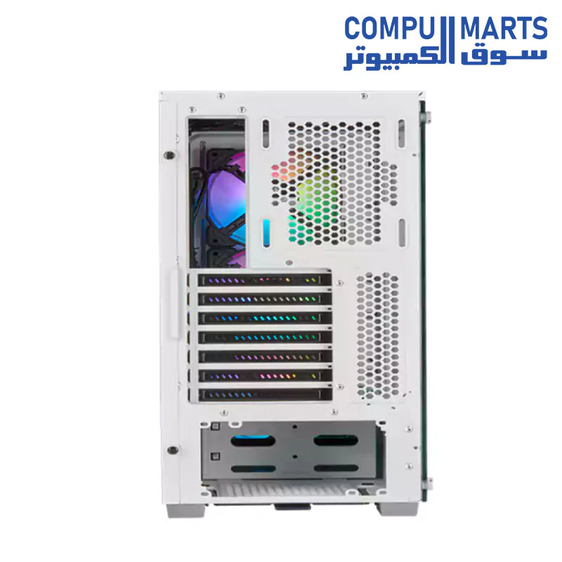 CORSAIR iCUE 220T RGB Airflow Tempered Glass Mid-Tower Smart Case White 1x Fan Black  1x Fan ARGB - Image 3