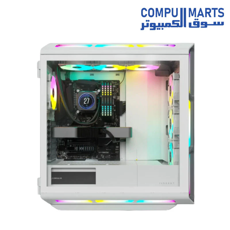 Corsair iCUE 5000T RGB Tempered Glass Mid-Tower ATX PC Case - Image 7