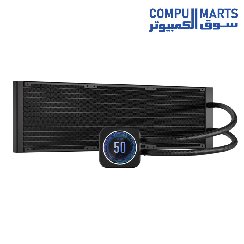 Corsair iCUE H170i Elite LCD XT Liquid CPU Cooler - IPS LCD Screen - Three AF140 RGB Elite Fans - 420mm Radiator - Fits Intel LGA 1700, AMD AM5 - Image 2