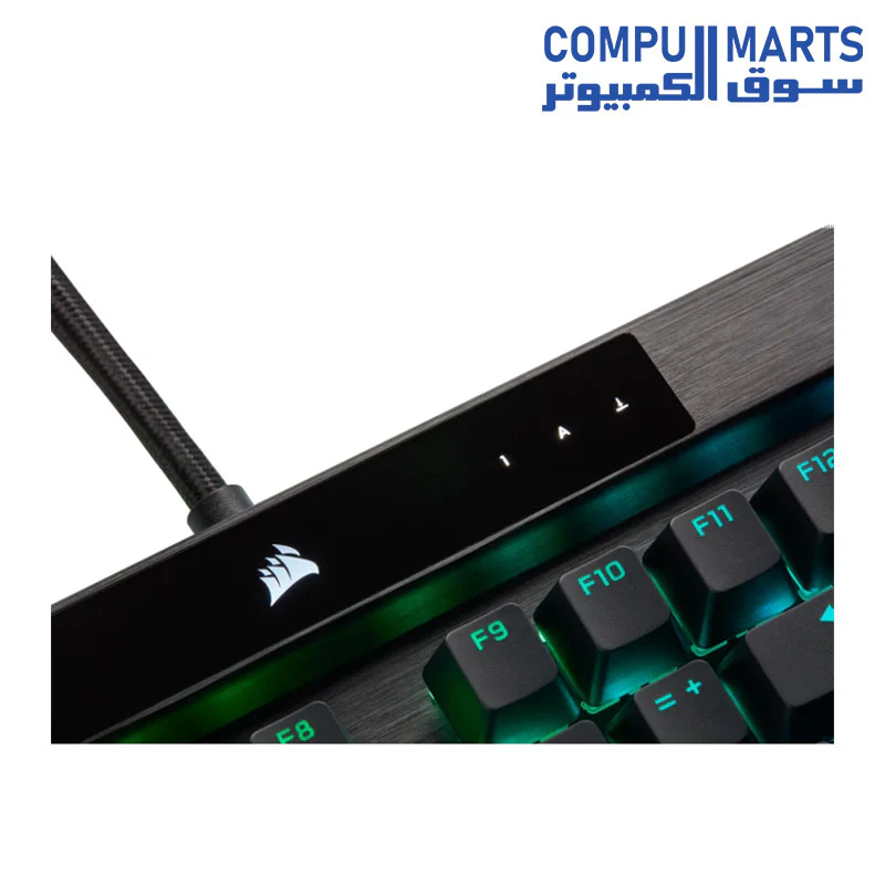 Corsair K100 RGB Optical-Mechanical Gaming Keyboard  CORSAIR OPX Switch Black - Image 11