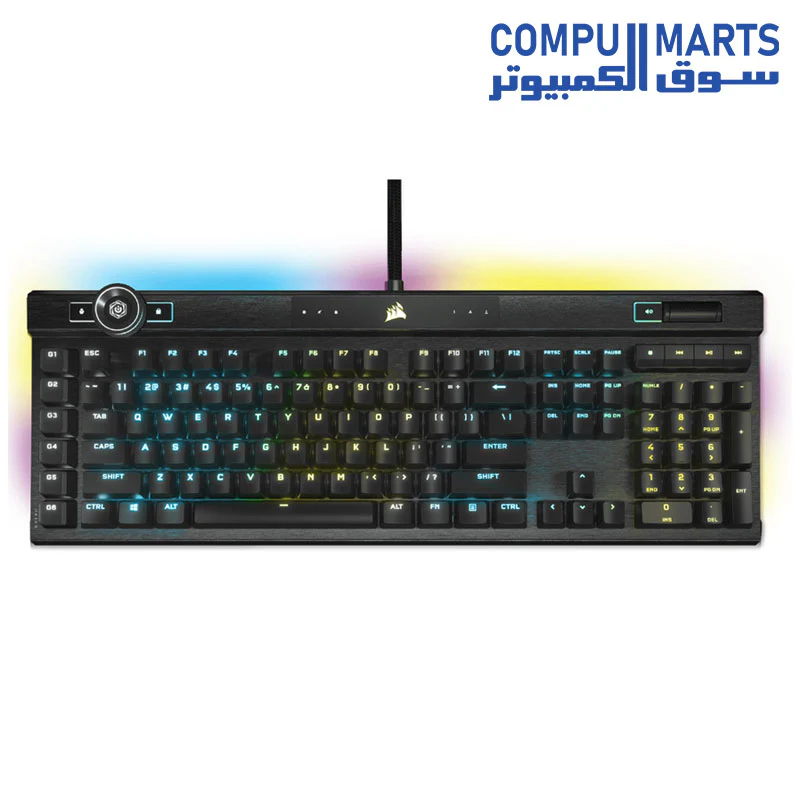Corsair K100 RGB Optical-Mechanical Gaming Keyboard  CORSAIR OPX Switch Black - Image 4
