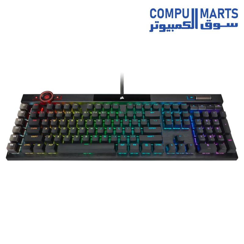 Corsair K100 RGB Optical-Mechanical Gaming Keyboard  CORSAIR OPX Switch Black - Image 5