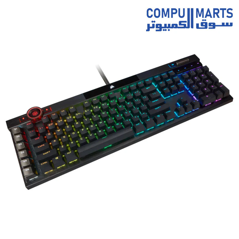Corsair K100 RGB Optical-Mechanical Gaming Keyboard  CORSAIR OPX Switch Black - Image 6