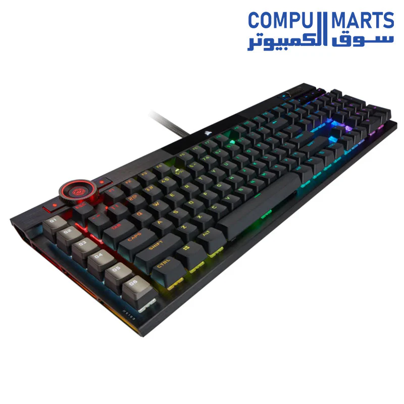 Corsair K100 RGB Optical-Mechanical Gaming Keyboard  CORSAIR OPX Switch Black - Image 7