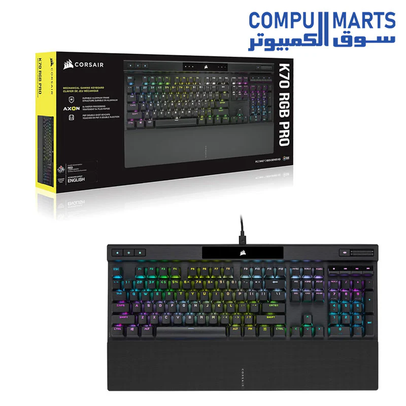 Corsair K70 RGB PRO Mechanical Gaming Keyboard with Polycarbonate Keycaps  CHERRY MX Red (AR) - Image 4