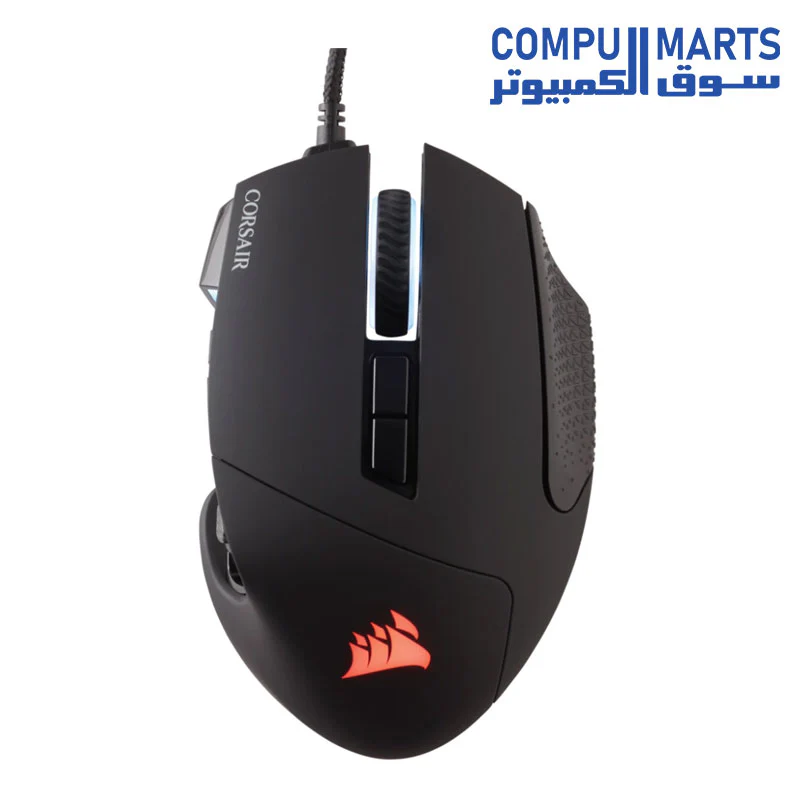 Corsair SCIMITAR RGB ELITE Gaming Mouse For MOBA, MMO - 18,000 DPI - 17 Progammable Buttons - iCUE Compatible - Black - Image 2
