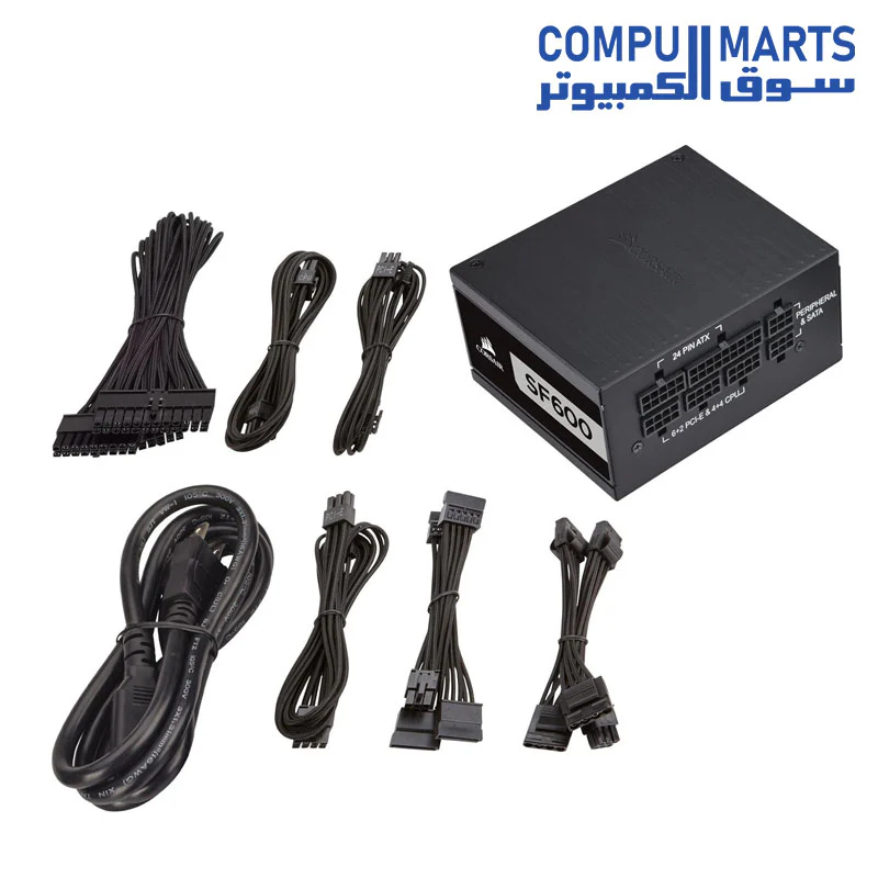 Corsair SF600 Platinum Fully Modular Power Supply Black - Image 5