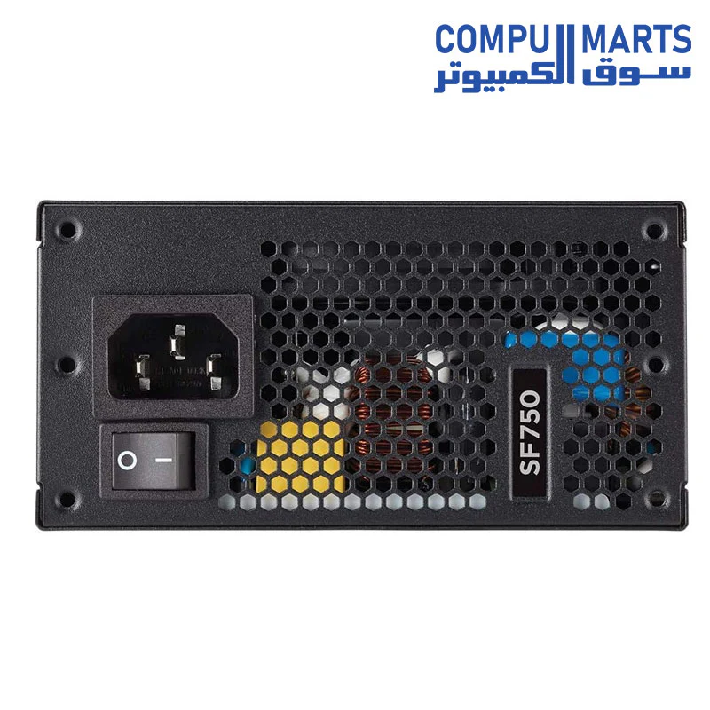 Corsair SF750 80 Plus Platinum Certified Power Supply Unit SF Series 750W Fully Modular - Black (UK) - Image 7