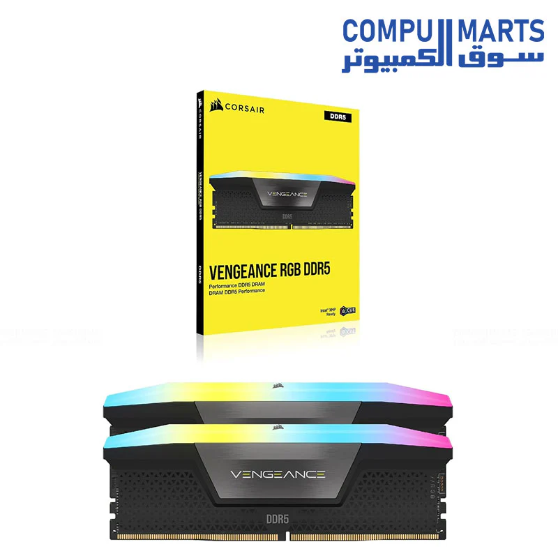 CORSAIR VENGEANCE RGB DDR5 32GB (2x16GB) 6400MHz CL36 UDIMM CMH32GX5M2B6400C36 - Image 2