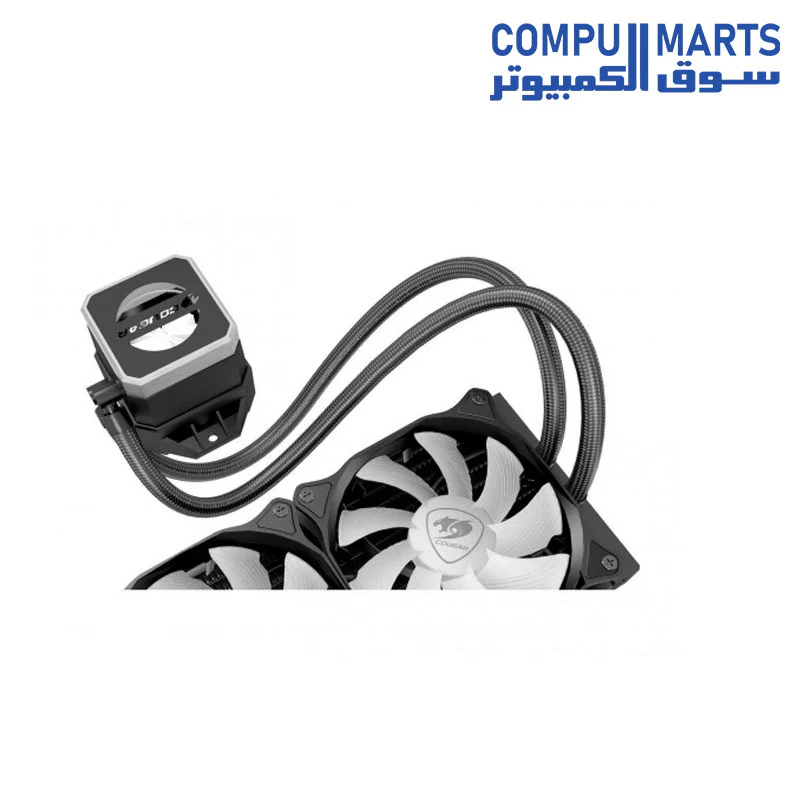 COUGAR Helor 360, RL-HLR360-V1, Liquid CPU Cooler, 360 mm, with 3 Vortex Omega 120 mm Fans. Addressable RGB, Core Box v2 and a Remote Controller. - Image 3